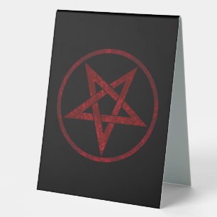 Plaque De Table Pentagram Red Devil