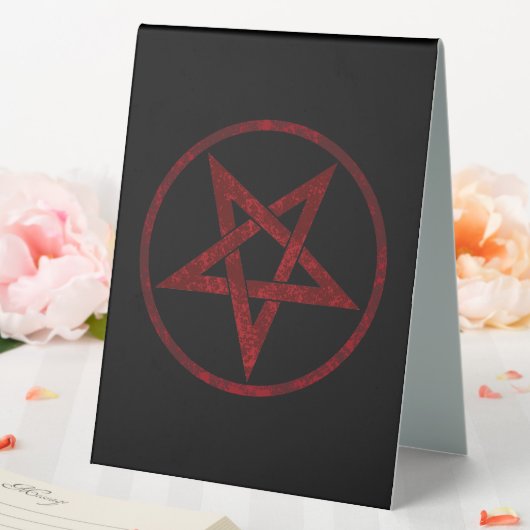 Plaque De Table Pentagram Red Devil (In SItu (Mariage))