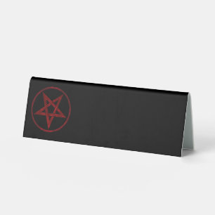 Plaque De Table Pentagram Red Devil