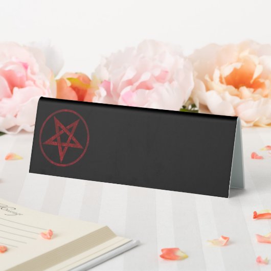 Plaque De Table Pentagram Red Devil (In SItu (Mariage))