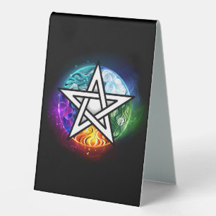 Plaque De Table pentagramme du Wiccan