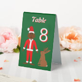 Plaque De Table Père Noël Sasquatch et Jackalope (In SItu (Mariage))