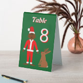 Plaque De Table Père Noël Sasquatch et Jackalope (En SItu (Tableau))