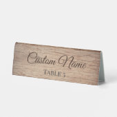 Plaque De Table Personalised Rustic Wooden Wedding Name Folding (Verso)