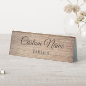 Plaque De Table Personalised Rustic Wooden Wedding Name Folding (En SItu (Tableau))
