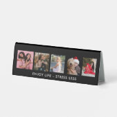 Plaque De Table Personalized 5 Photo Quote Desk Sign (Verso)
