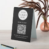 Plaque De Table Personalized Business Logo QR Code Simple Modern (En SItu (Tableau))