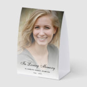 Plaque De Table Personalized Modern Celebration of Life Funeral (Recto)