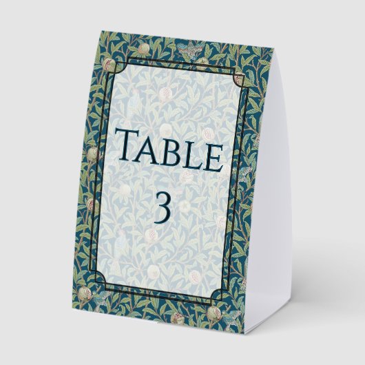 Plaque De Table PersonalizedWilliam Morris "Bird and Pomegranate" (Verso)