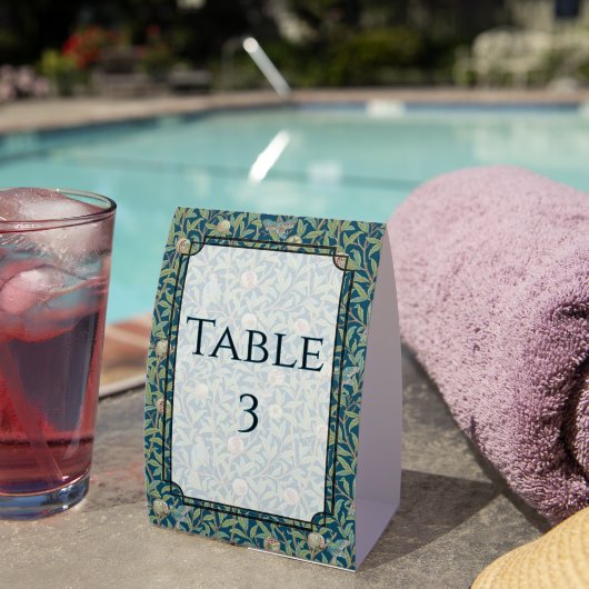 Plaque De Table PersonalizedWilliam Morris "Bird and Pomegranate" (InVersositu (sur table))