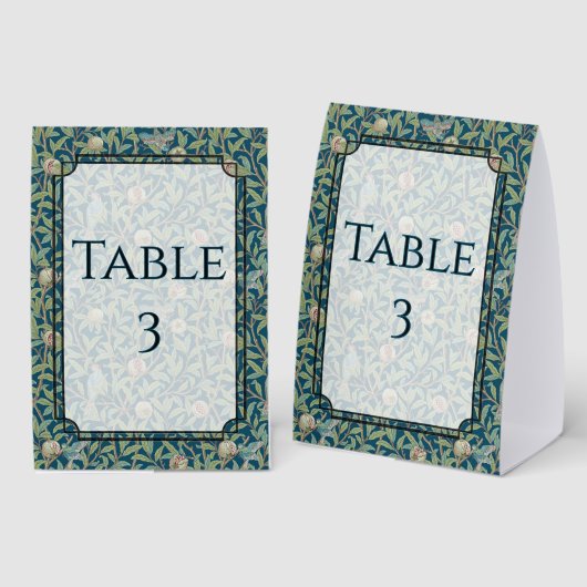 Plaque De Table PersonalizedWilliam Morris "Bird and Pomegranate"  (Recto/verso)