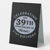 Plaque De Table Personnalisé 60e Humour d'anniversaire (Verso)