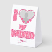Plaque De Table Personnalisé J'aime mon petit ami – Ajouter une ph (Recto)