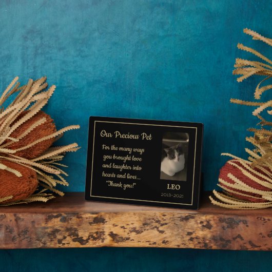 Plaque de table personnalisé pour mémorial d'anima (Côté)