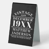 Plaque De Table Personnalisé Vintage à la perfection (Verso)