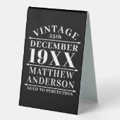 Plaque De Table Personnalisé Vintage à la perfection (Recto)