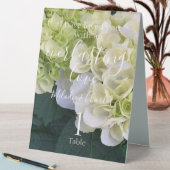 Plaque De Table Personnalisé White Hydrangea Mariage Love (En SItu (Tableau))
