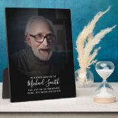 Plaque de table personnalisée avec texte et photo  (Côté)