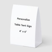 Plaque De Table Personnaliser 4" x 6" (Recto)