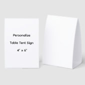 Plaque De Table Personnaliser 4" x 6" (Recto/verso)