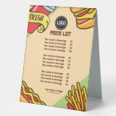 Plaque De Table Personnaliser le logo de l'entreprise | Thème Hotd (Recto)