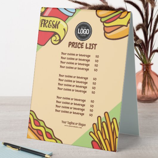 Plaque De Table Personnaliser le logo de l'entreprise | Thème Hotd (En SItu (Tableau))