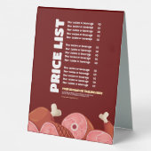 Plaque De Table Personnaliser l'entreprise | Boutique (Verso)