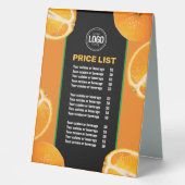 Plaque De Table Personnaliser l'entreprise | Orange Company (Recto)