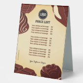 Plaque De Table Personnaliser les affaires modernes de chocolat (Recto)