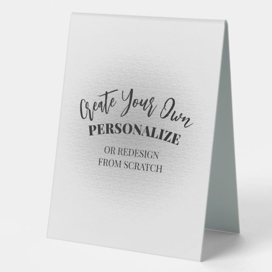 Plaque De Table Personnalisez-vous (Recto)