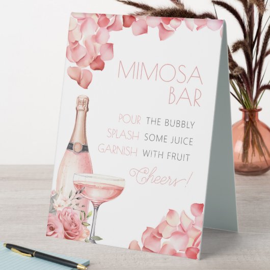 Plaque De Table Pétales et Procuco Mimosa Bar Fête des mariées (En SItu (Tableau))