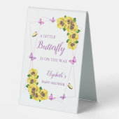 Plaque De Table Petit Baby shower papillon (Recto)