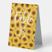 Plaque De Table Petite fille florale de tournesol (Recto)