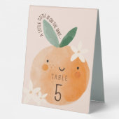 Plaque De Table Petite Orange Douce Citrus Botanique Baby Shower (Verso)