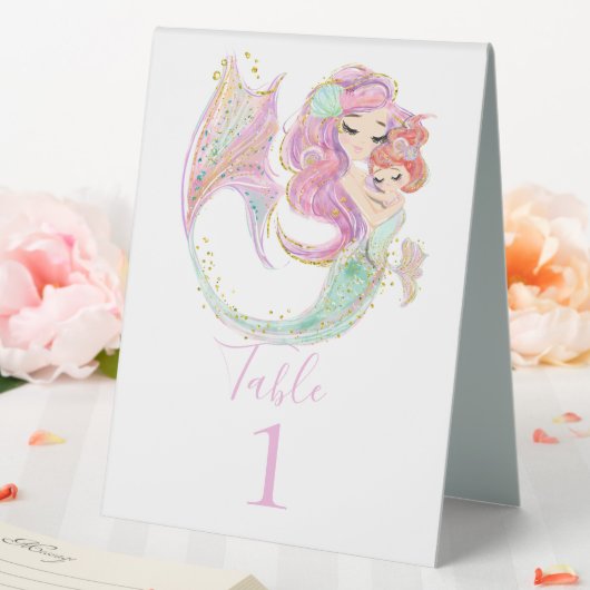 Plaque De Table petite sirène douce (In SItu (Mariage))