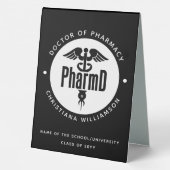 Plaque De Table PharmD Docteur en pharmacie Pharmacy Graduation Ph (Verso)