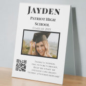 Plaque De Table Photo College Fund QR Code Graduation Party Catchy