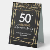 Plaque De Table Photo du 50e anniversaire du Mariage (Recto)