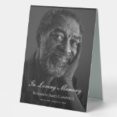 Plaque De Table Photo Memorial Funeral Tribute (Recto)