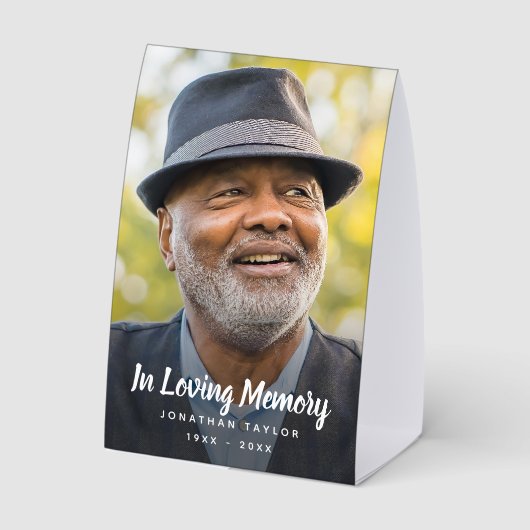 Plaque De Table Photo Memorial Remembrance Tribute (Verso)