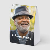 Plaque De Table Photo Memorial Remembrance Tribute (Recto)