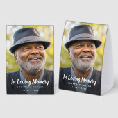 Plaque De Table Photo Memorial Remembrance Tribute (Recto/verso)