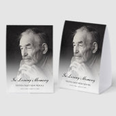 Plaque De Table Photo Memorial Tribute Death Funeral  (Recto/verso)