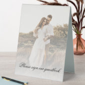 Plaque De Table Photo moderne avec Mariage superposé (En SItu (Tableau))