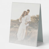 Plaque De Table Photo moderne avec Mariage superposé (Verso)