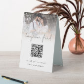 Plaque De Table Photo Overlay Qr Code Honeymoon Fund Mariage (En SItu (Tableau))