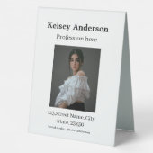 Plaque De Table Photo profession moderne s'adressent simplement au (Verso)