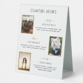 Plaque De Table Photos de Mariage Gold pour animaux de compagnie (Verso)