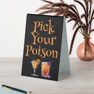 Plaque De Table Pick Your Poison Dragon Sign