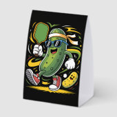 Plaque De Table Pickle Jouant au Pickleball (Verso)